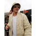 F1 Brad Pitt Beige Quilted Bomber Jacket